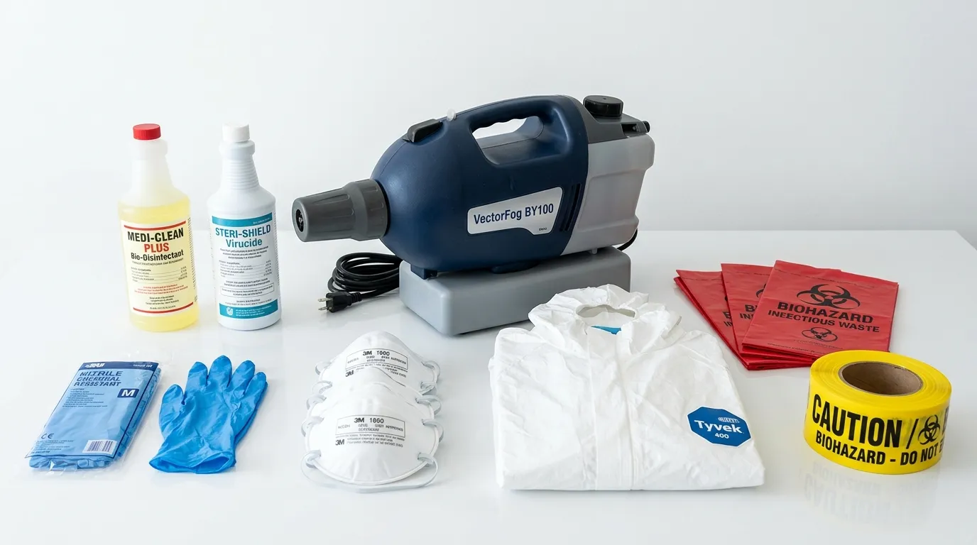 Professional biohazard remediation crew working in Shrewsbury