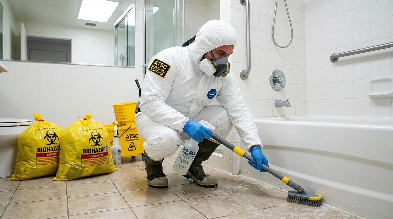 Decontamination equipment deployed for Blood Cleanup in Shrewsbury